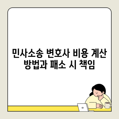 민사소송 변호사 비용 계산 방법과 패소 시 책임