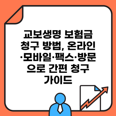 교보생명 보험금 청구 방법, 온라인·모바일·팩스·방문으로 간편 청구 가이드