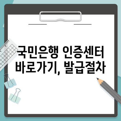 국민은행 인증센터 바로가기, 발급절차