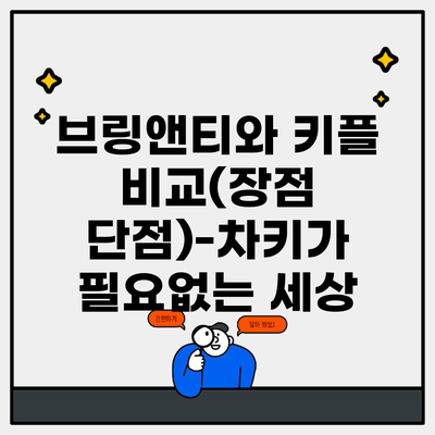 브링앤티와 키플 비교(장점 단점)-차키가 필요없는 세상