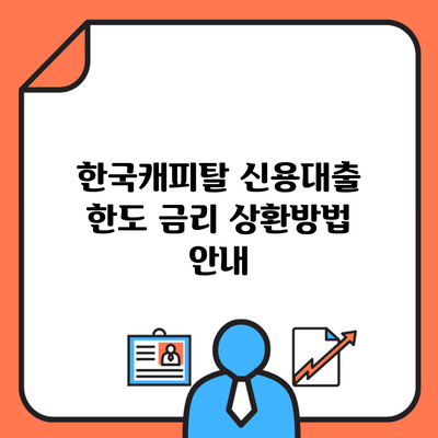 한국캐피탈 신용대출 한도 금리 상환방법 안내