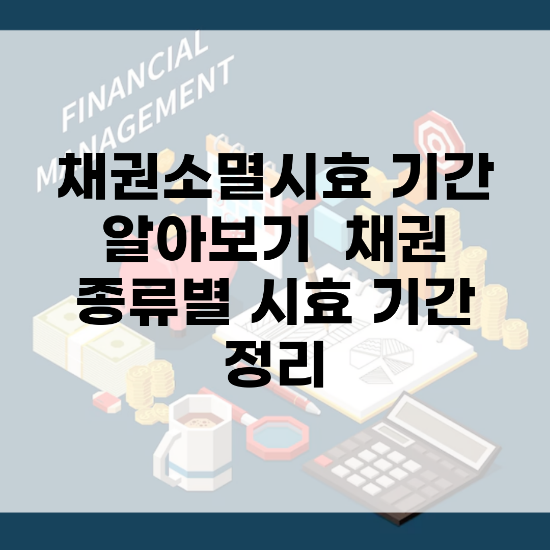 채권소멸시효 기간 알아보기 | 채권 종류별 시효 기간 정리