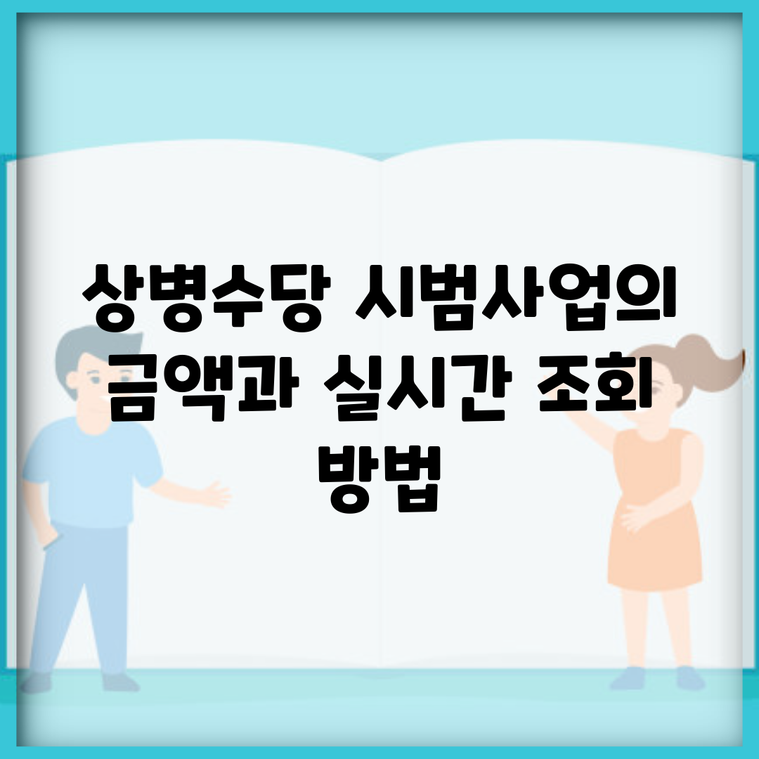 상병수당 시범사업의 금액과 실시간 조회 방법