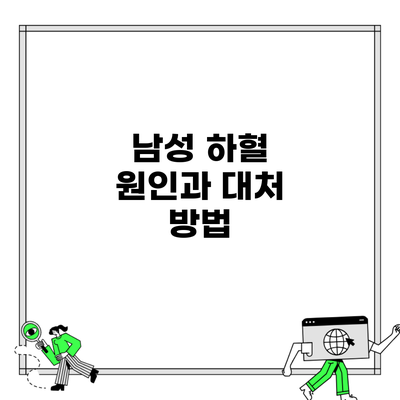 남성 하혈 원인과 대처 방법