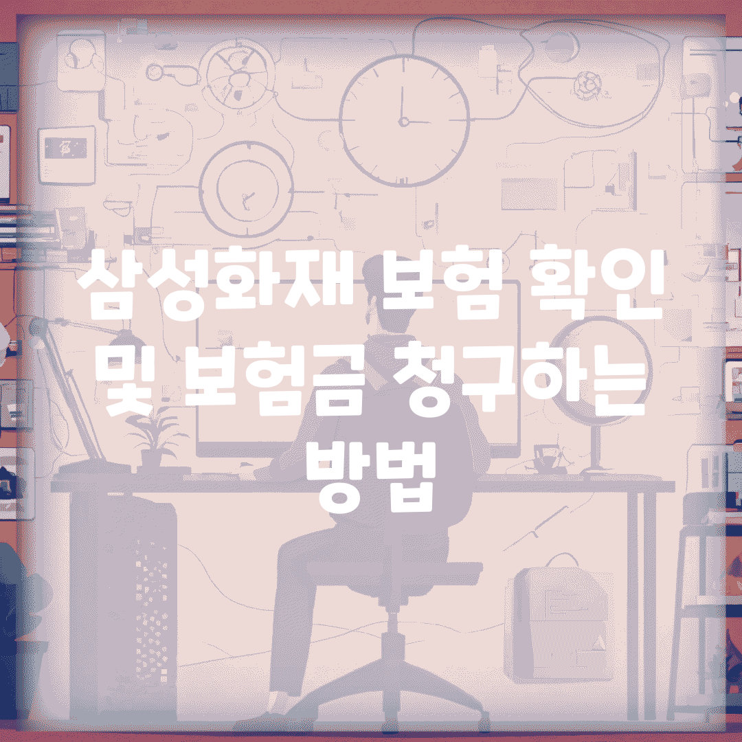 삼성화재 보험 확인 및 보험금 청구하는 방법