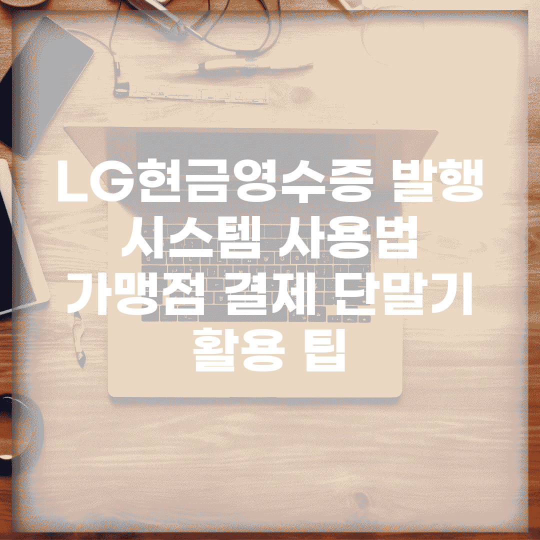 LG현금영수증 발행 시스템 사용법 | 가맹점 결제 단말기 활용 팁
