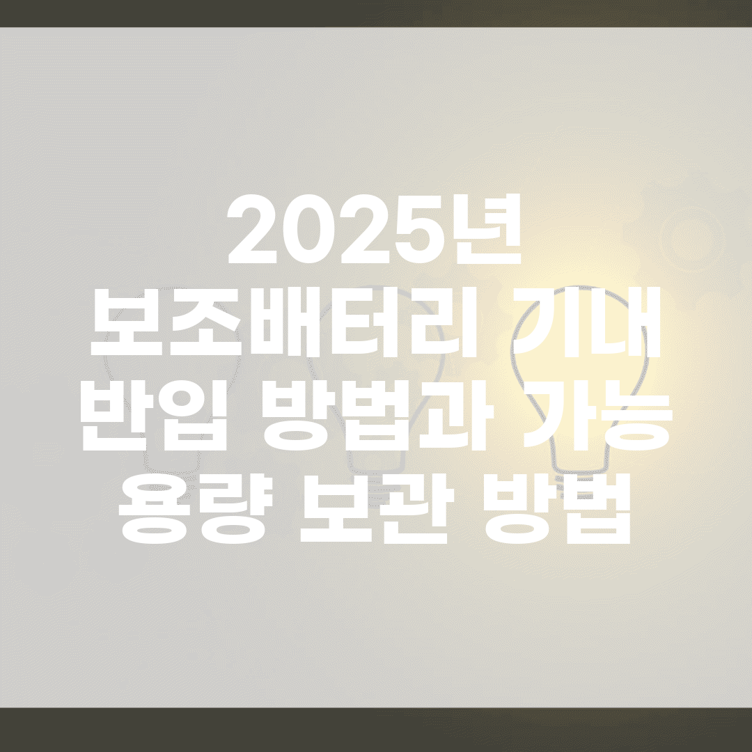 2025년 보조배터리 기내 반입 방법과 가능 용량, 보관 방법