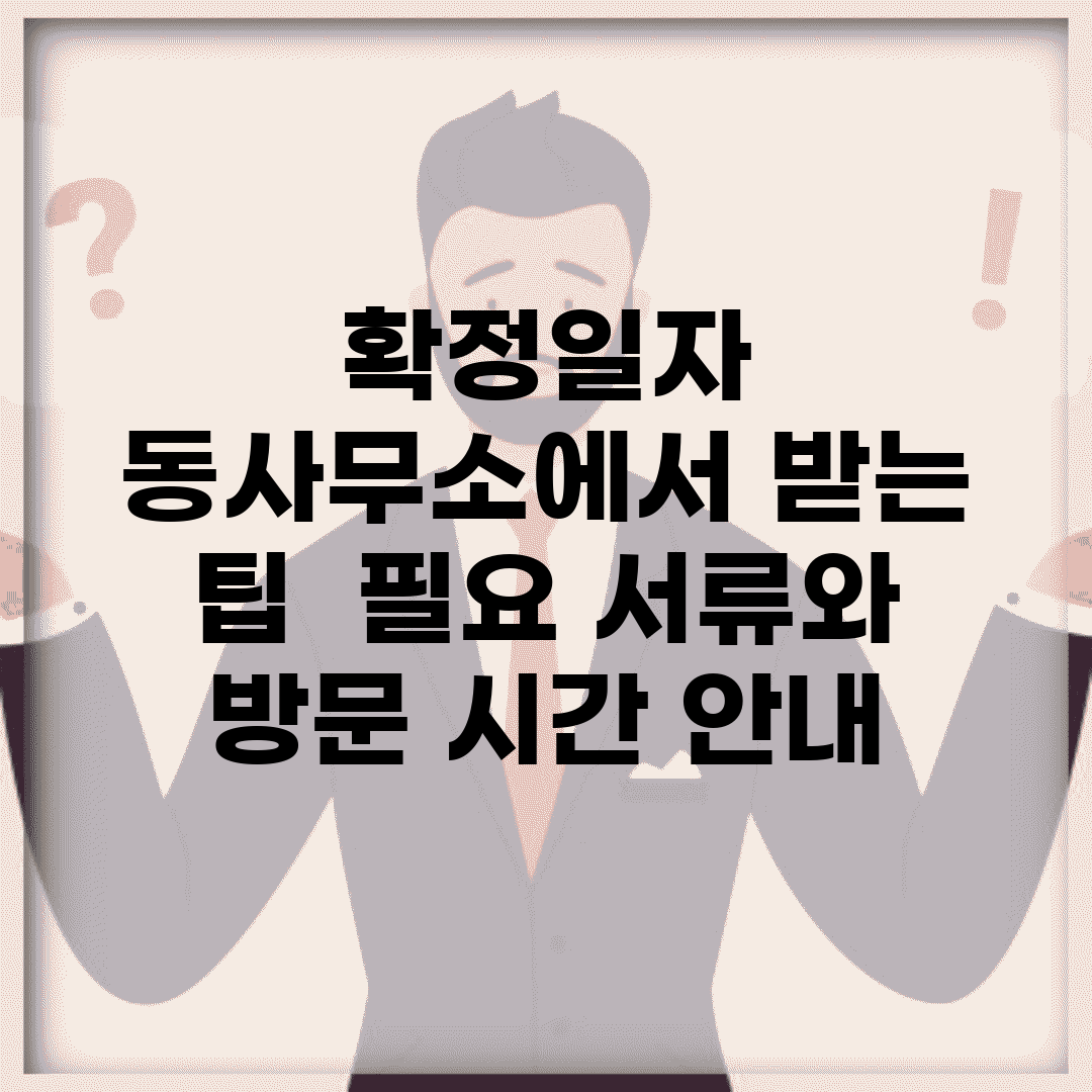 확정일자 동사무소에서 받는 팁 | 필요 서류와 방문 시간 안내