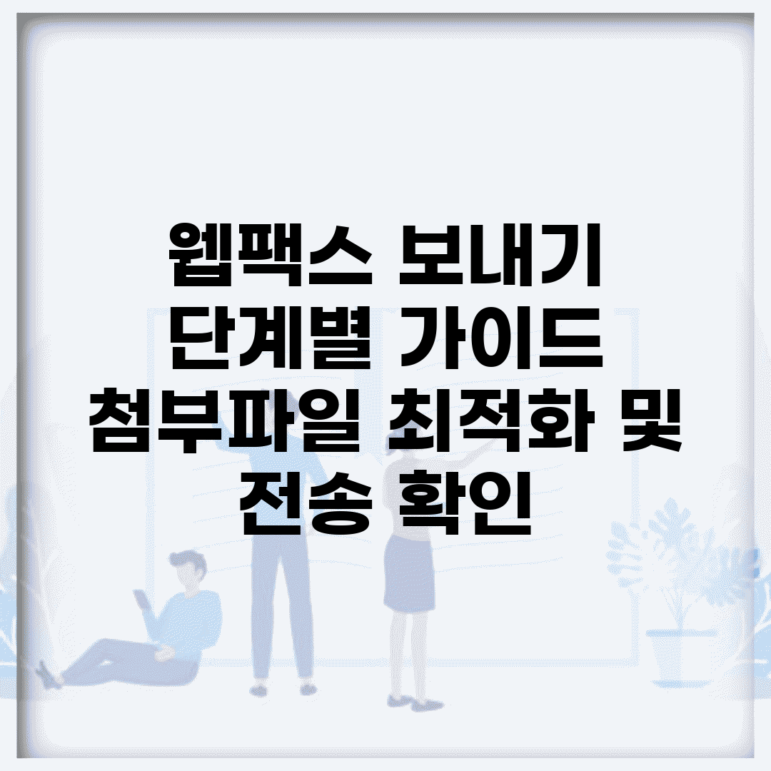웹팩스 보내기 단계별 가이드 | 첨부파일 최적화 및 전송 확인