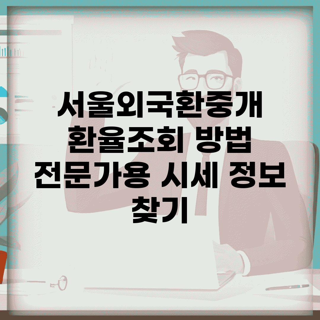 서울외국환중개 환율조회 방법 | 전문가용 시세 정보 찾기