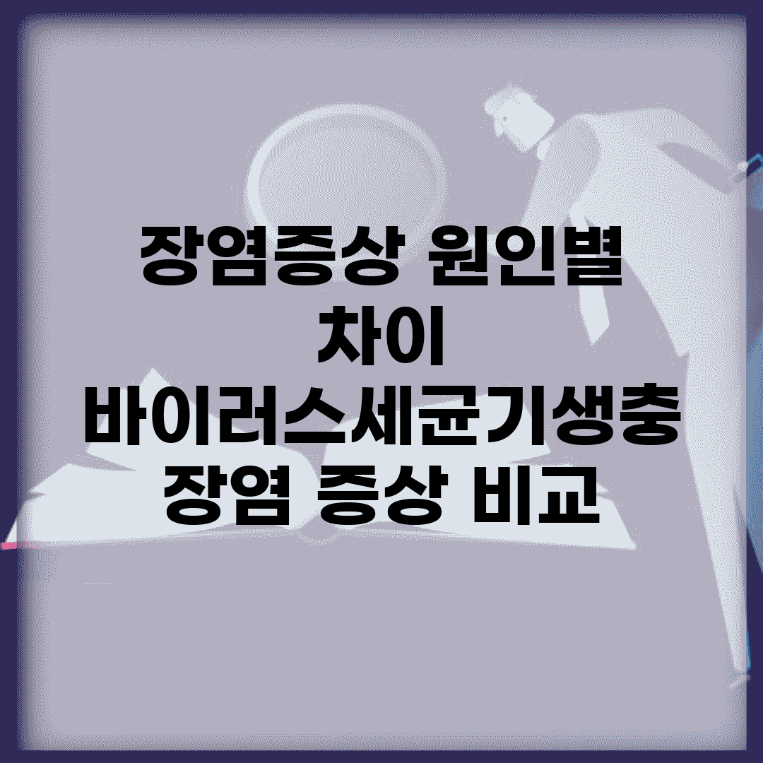 장염증상 원인별 차이 | 바이러스/세균/기생충 장염 증상 비교
