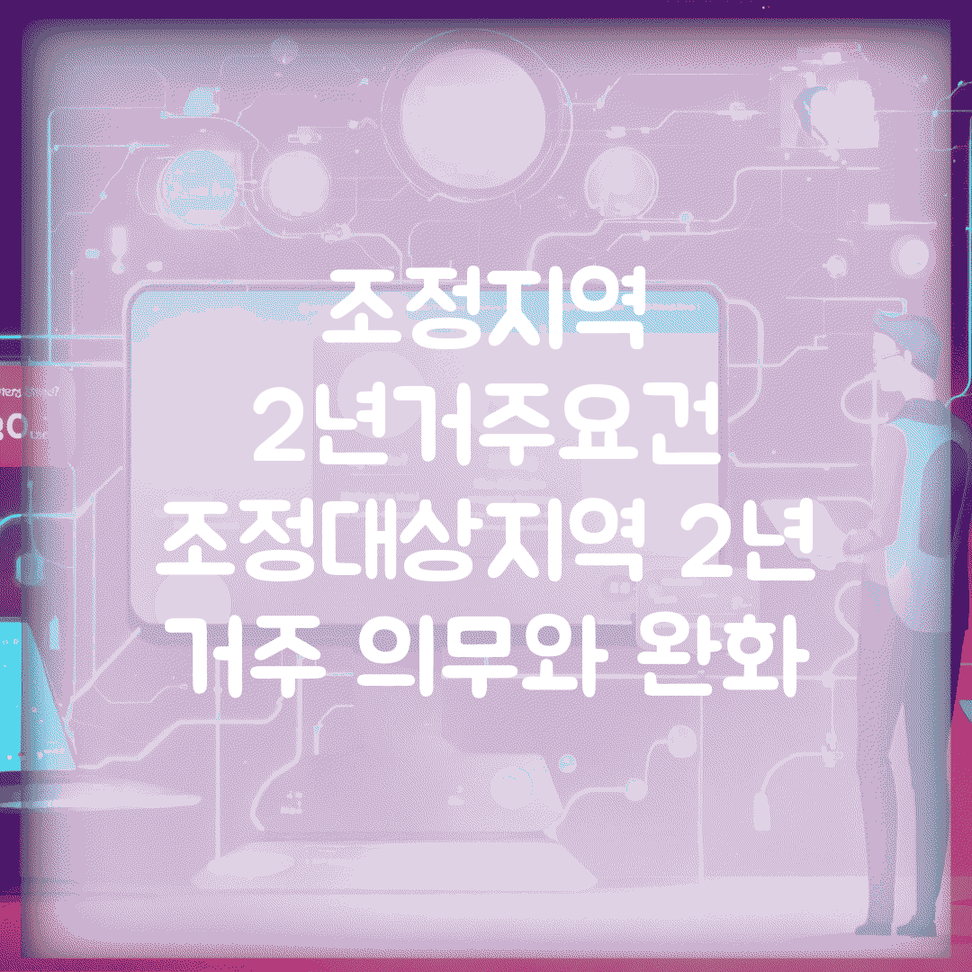 조정지역 2년거주요건 | 조정대상지역 2년 거주 의무와 완화