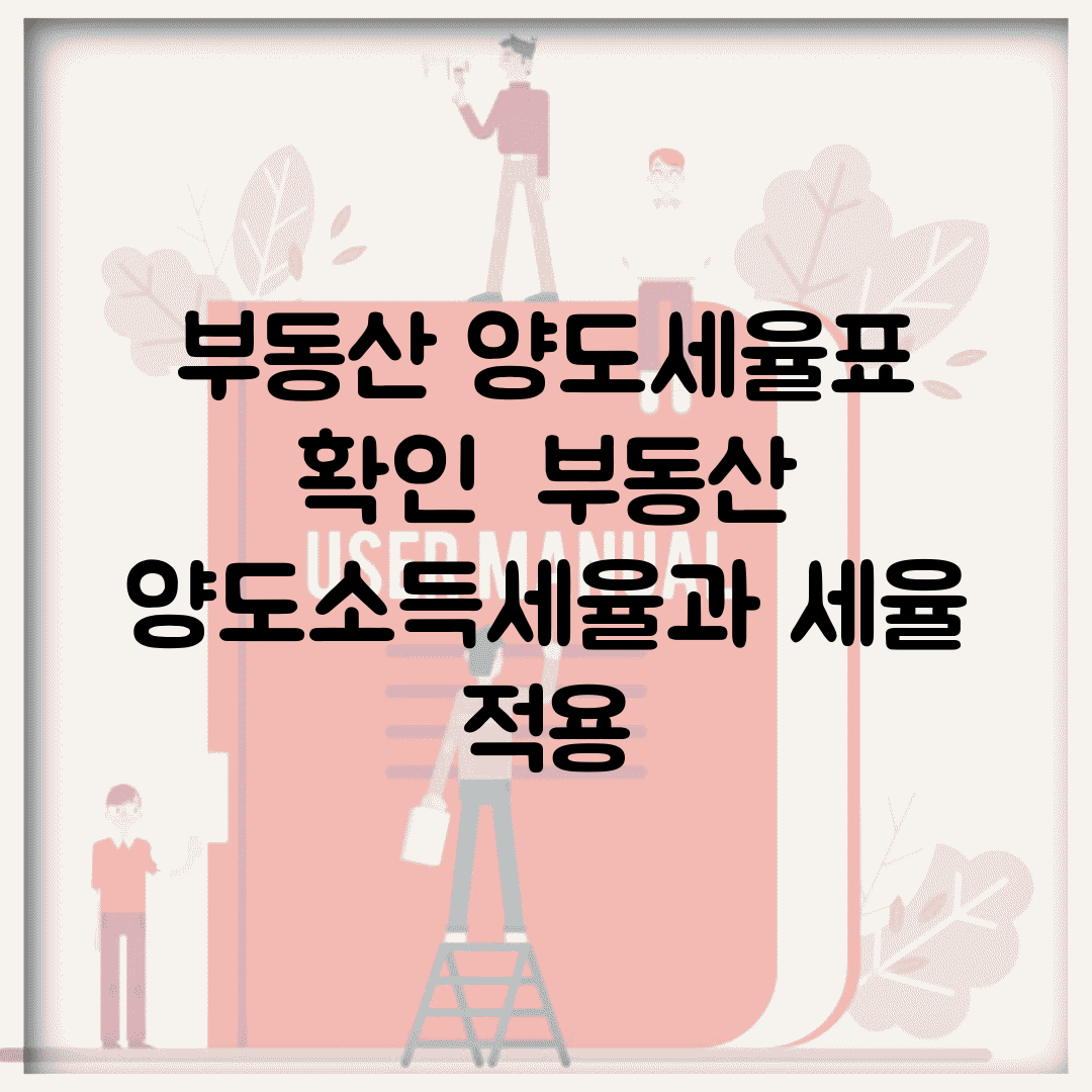 부동산 양도세율표 확인 | 부동산 양도소득세율과 세율 적용