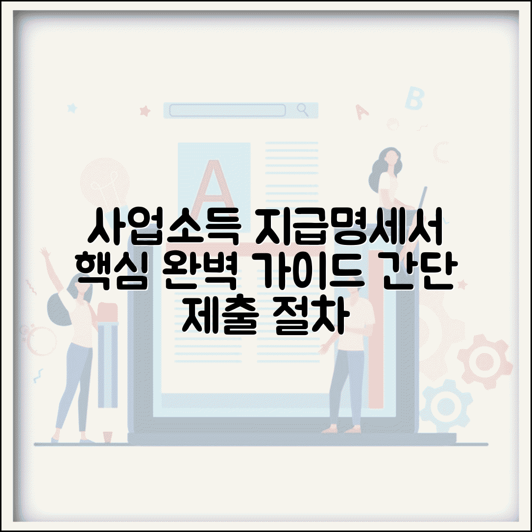 사업소득 지급명세서 제출 절차 | 사업소득 지급명세서 작성과 제출