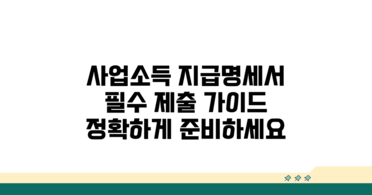사업소득 지급명세서 제출 절차