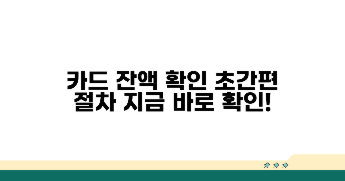 카드 잔액 확인 절차
