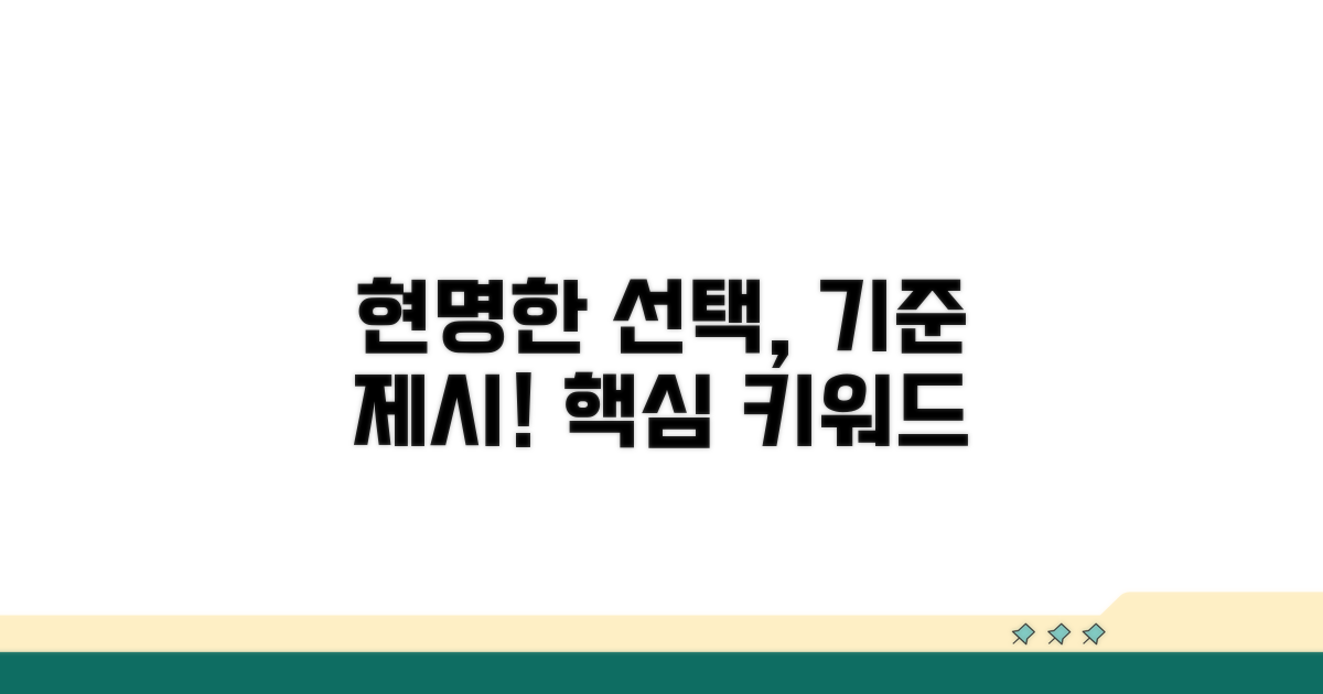 현명한 선택 기준 제시