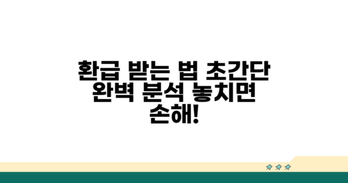 환급 신청 방법 상세 분석