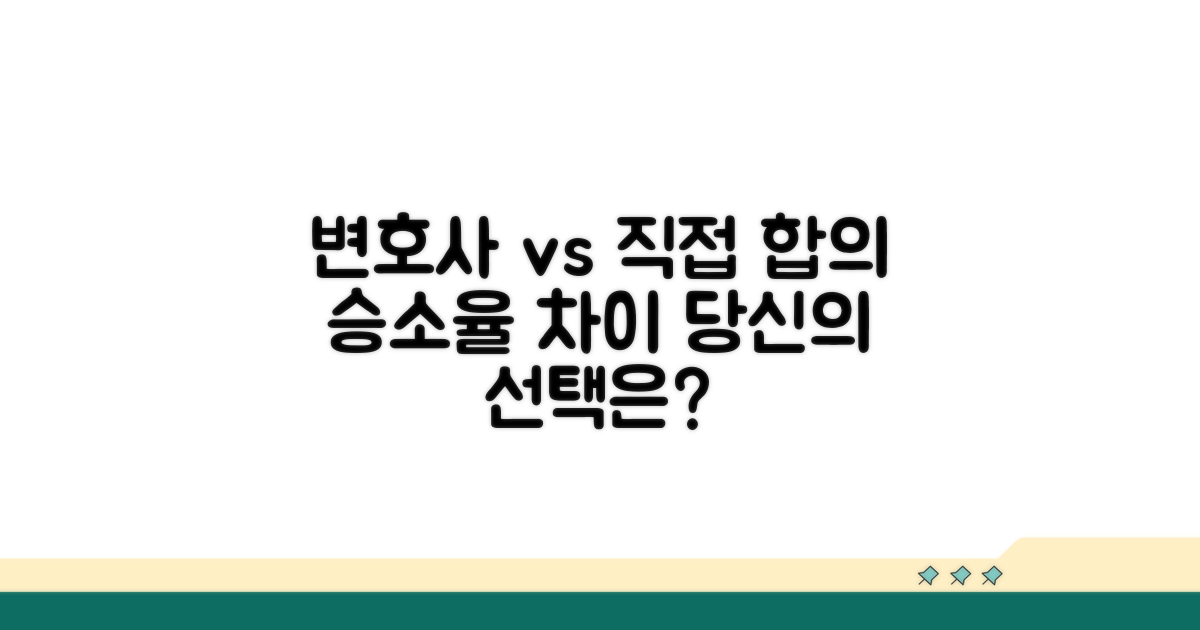 변호사 합의, 직접 합의 비교