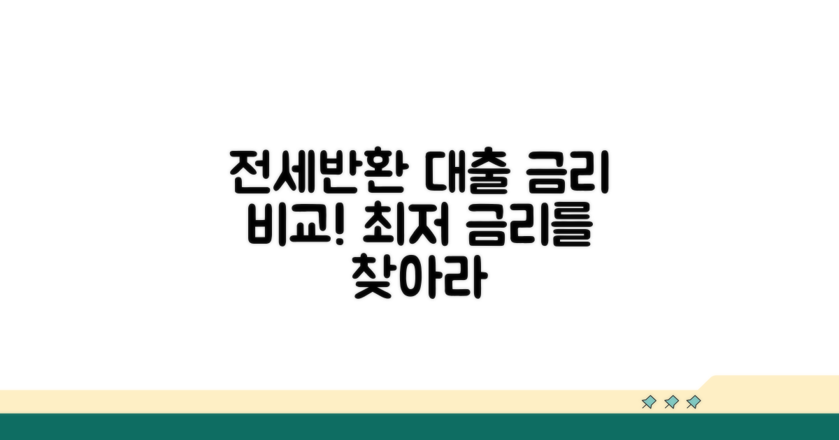 은행별 전세반환금 대출 금리 비교