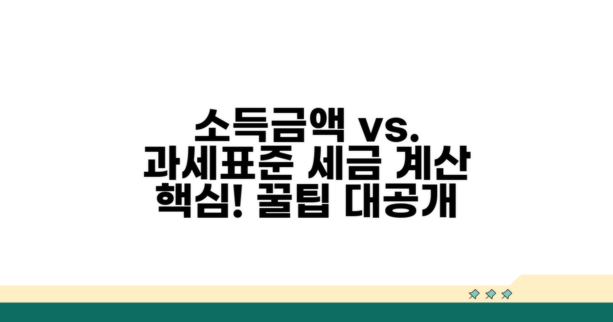 소득금액과 과세표준, 세금 계산의 핵심 이해하기