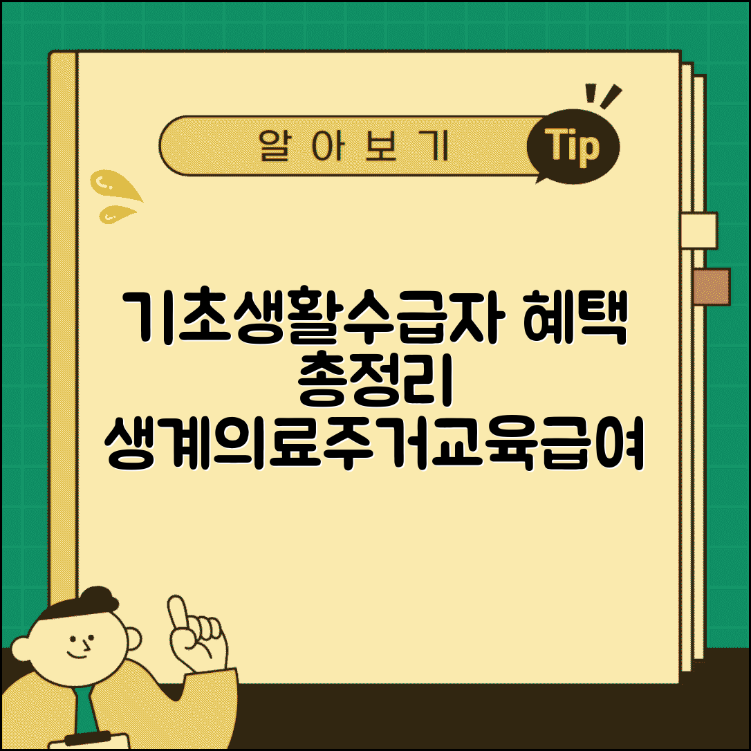 기초생활수급자 혜택 총정리 | 생계급여 의료급여 주거급여 | 교육급여 해산장제급여 | 수급자 추가 혜택