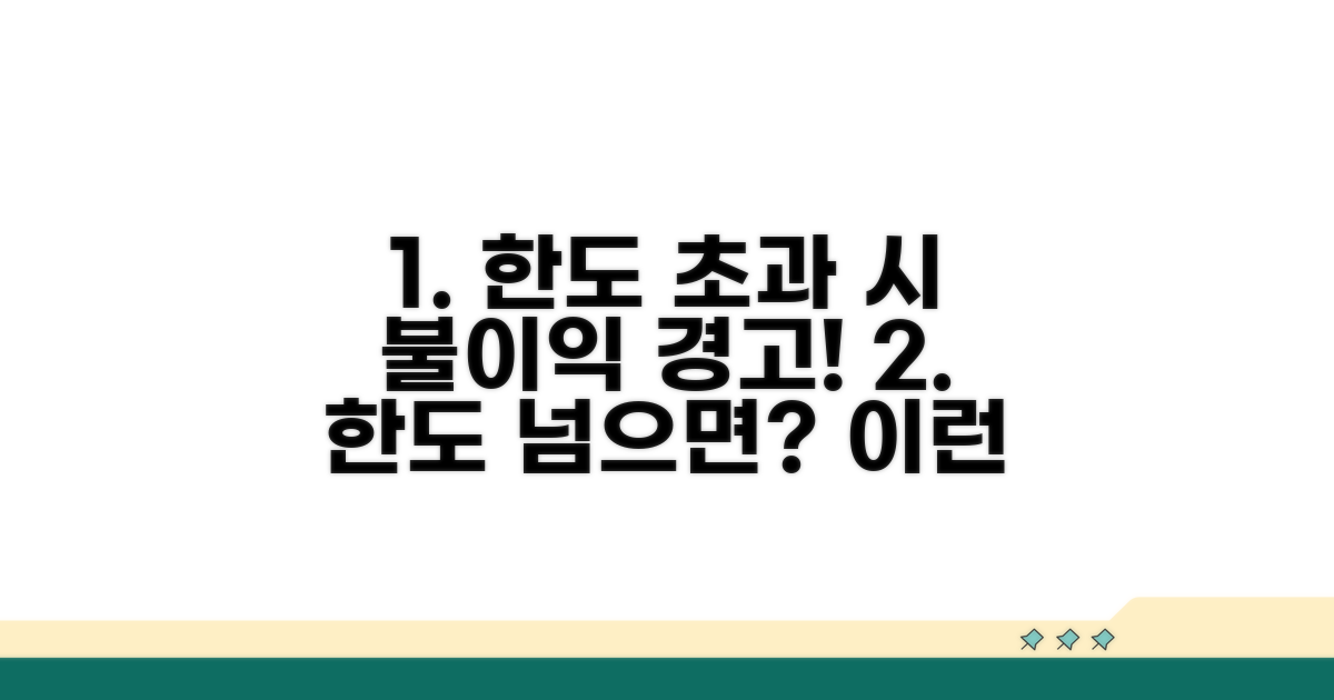 한도 초과 시 발생 불이익