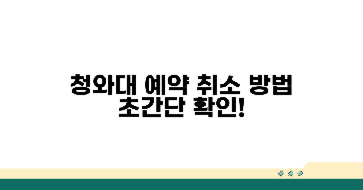 청와대 예약 취소 방법 확인