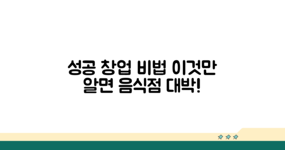 음식점 성공 창업을 위한 핵심 정보
