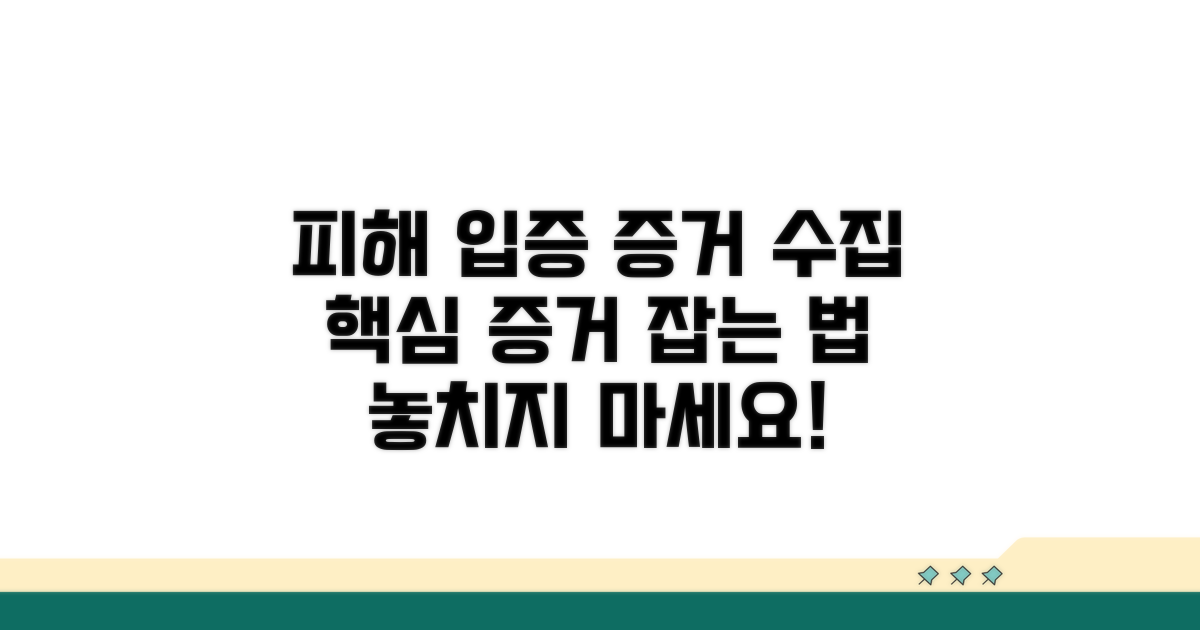 피해 사실 입증과 증거 수집 방법