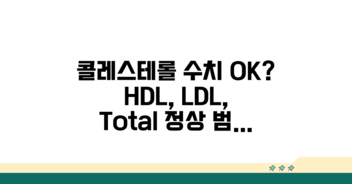 총 콜레스테롤, HDL, LDL 정상 범위