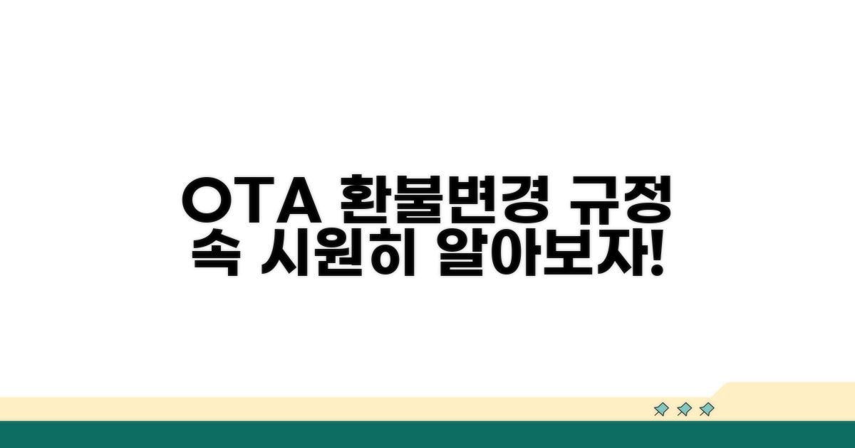 OTA 예약 변경, 환불 규정 비교 분석