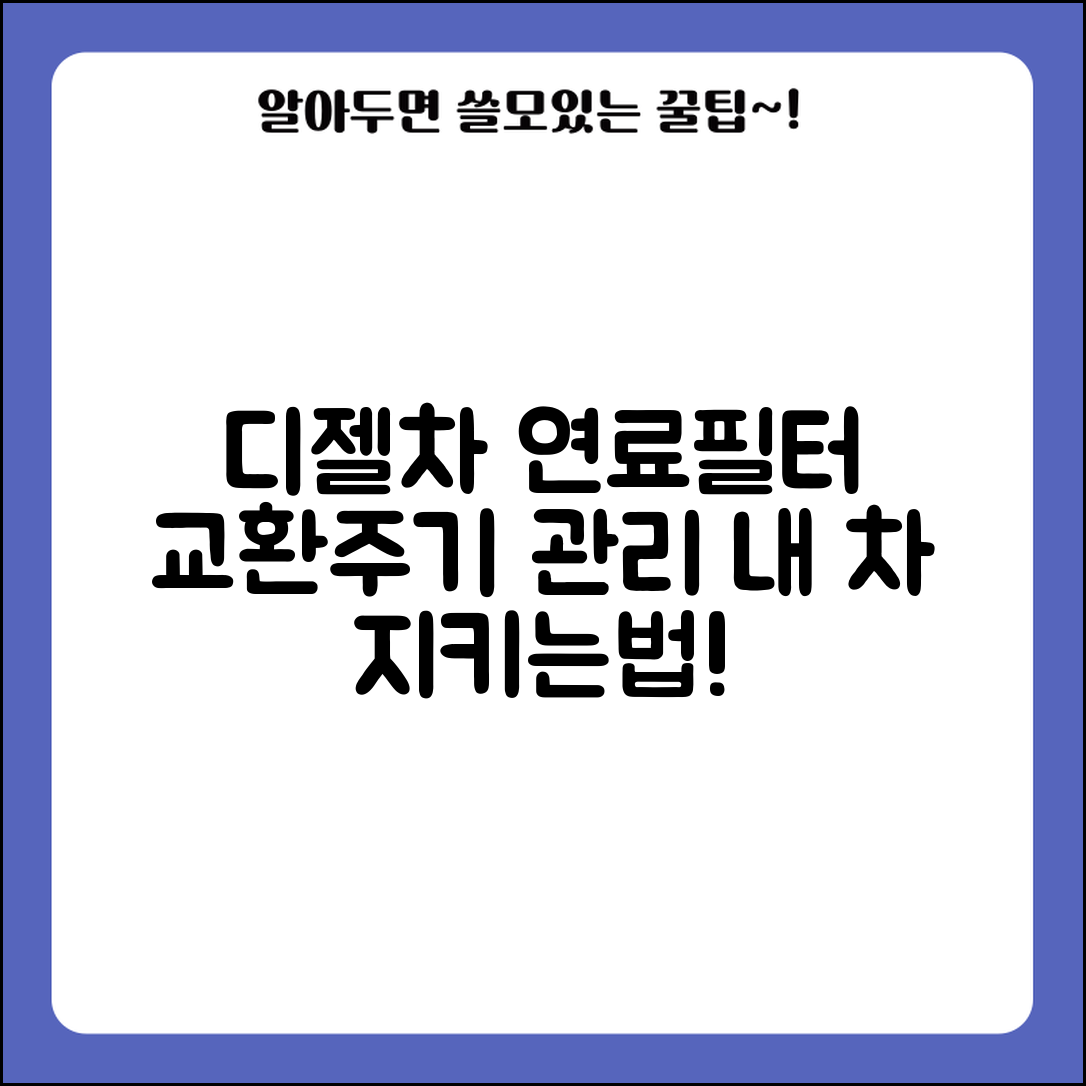 디젤차 연료필터 교환주기 경유 | 디젤 차량 연료 시스템 관리와 필터 교체