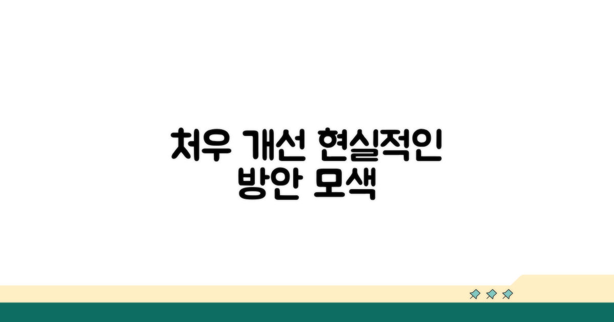 현실적인 처우 개선 방안 모색