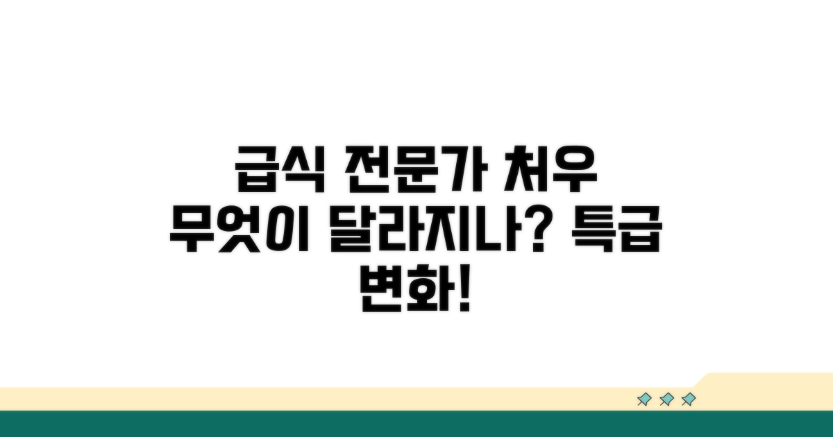 급식 전문가 처우 개선, 무엇이 달라지나