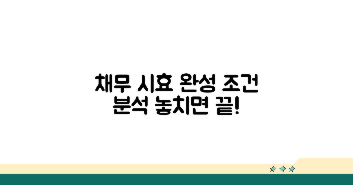 채무 시효 완성의 핵심 조건 분석