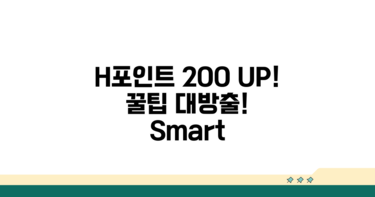 H포인트 200% 활용 꿀팁