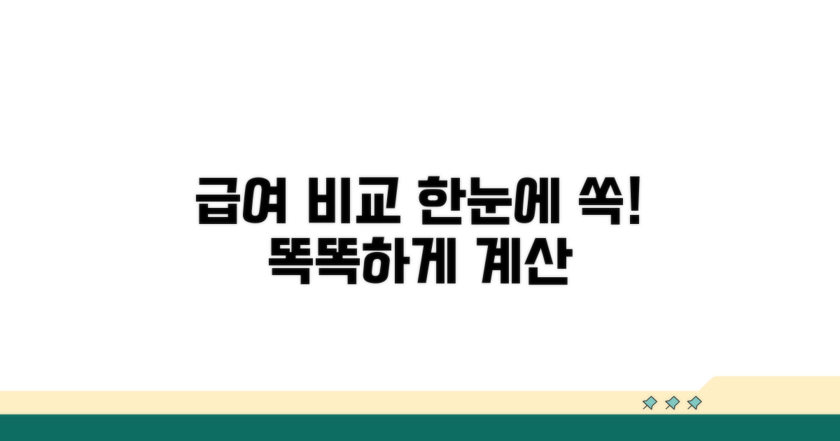 급여 산정표, 한눈에 비교하세요