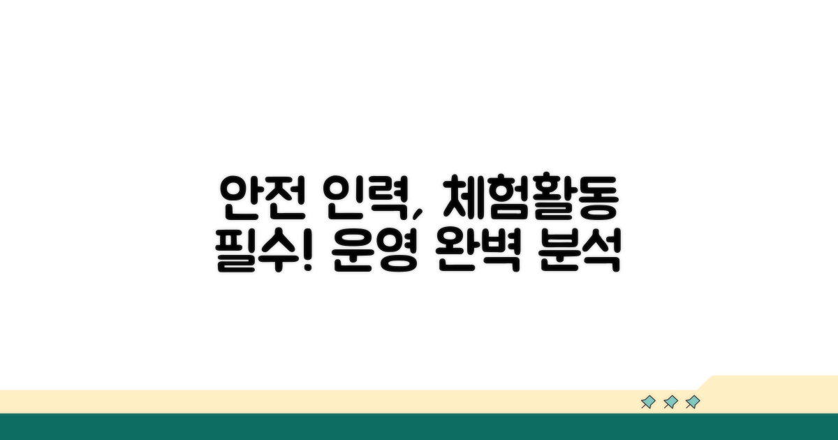체험활동 안전 인력 운영법 분석
