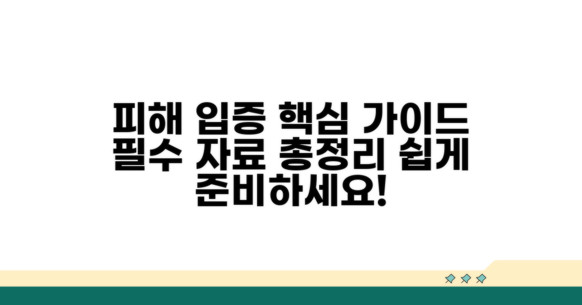 피해 입증 자료 준비 가이드