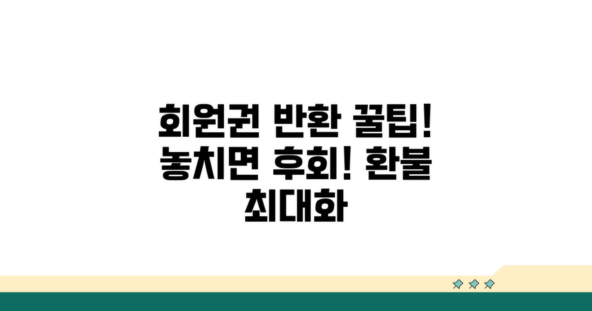 현명한 회원권 반환을 위한 꿀팁