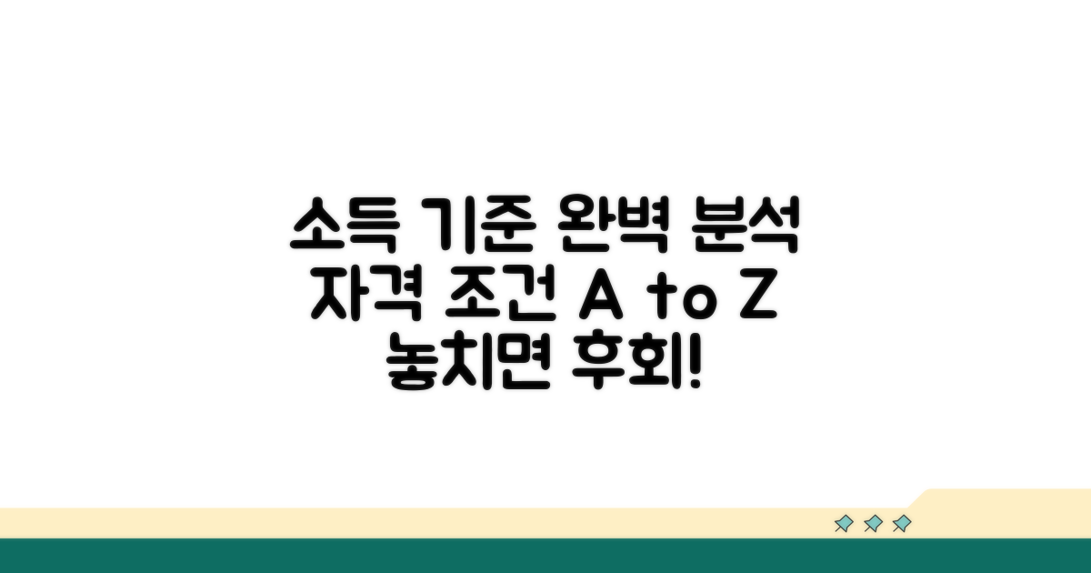 소득 기준과 자격 조건 상세 분석