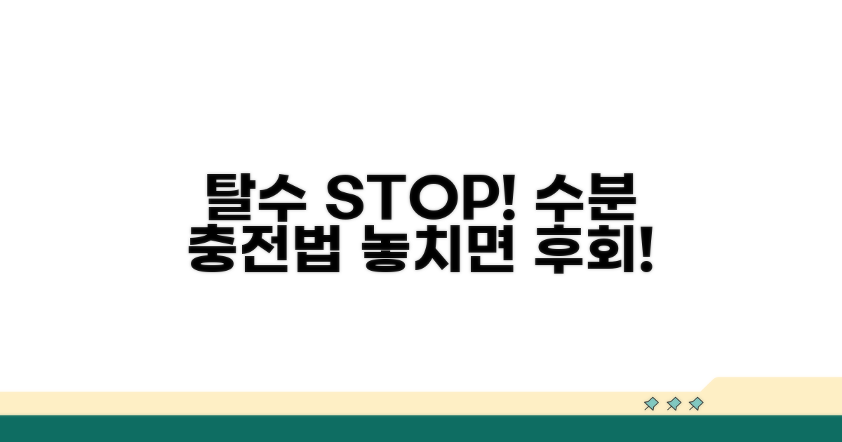 탈수 막는 수분 보충 가이드