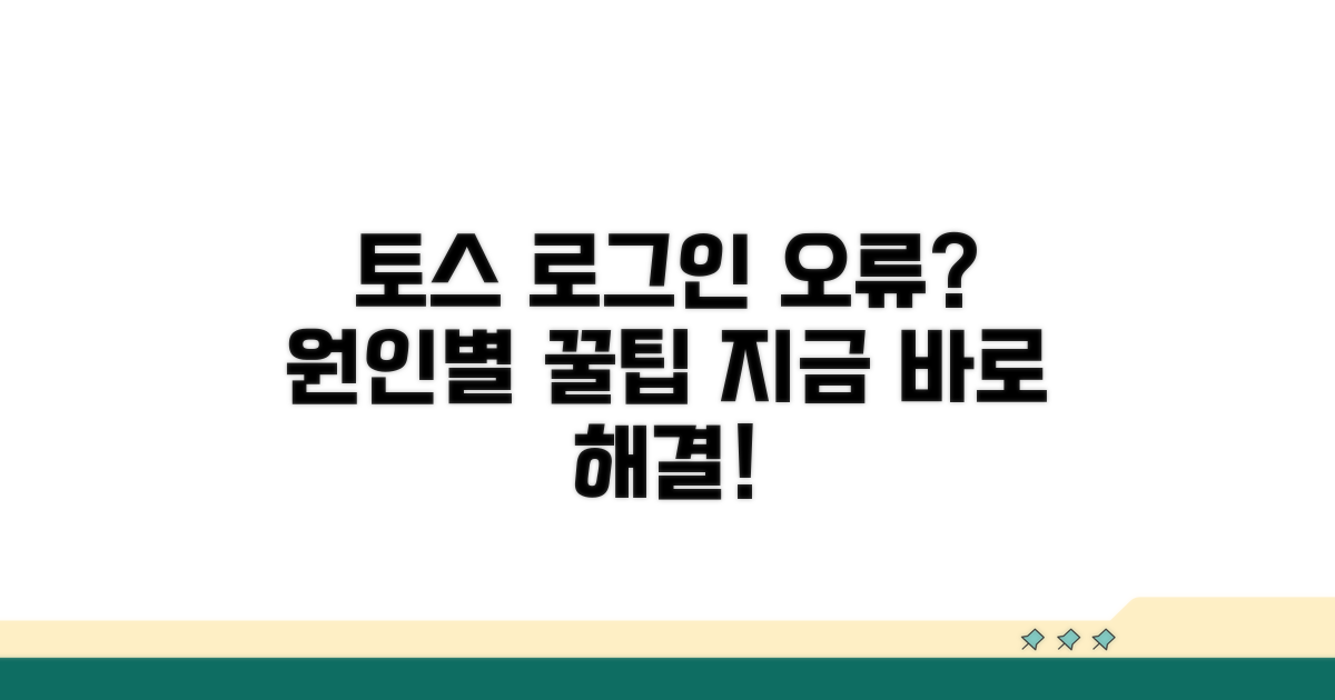 토스 로그인 오류, 원인별 해결법