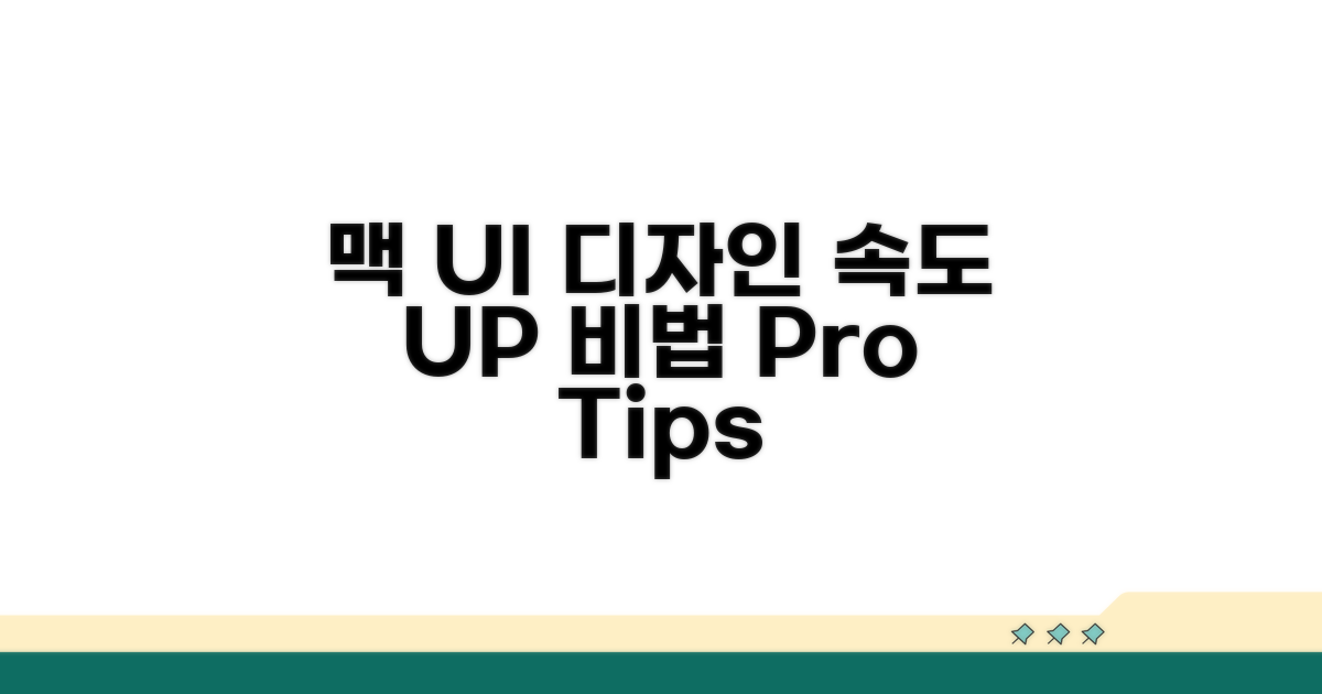 맥 UI 디자인 속도 UP 비법