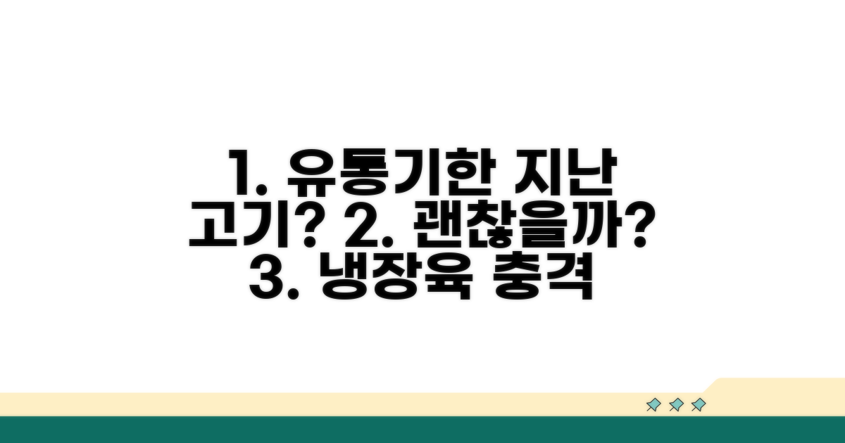 냉장 고기 유통기한, 지나도 괜찮을까?