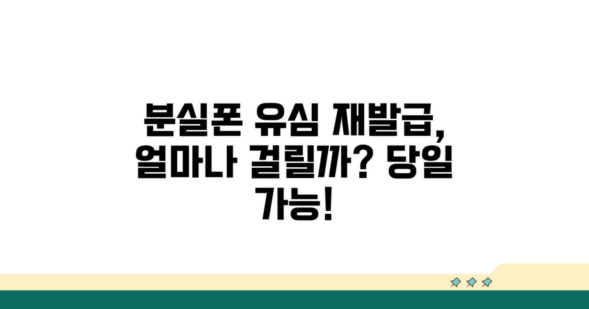 분실 시 유심 재발급 시간은?
