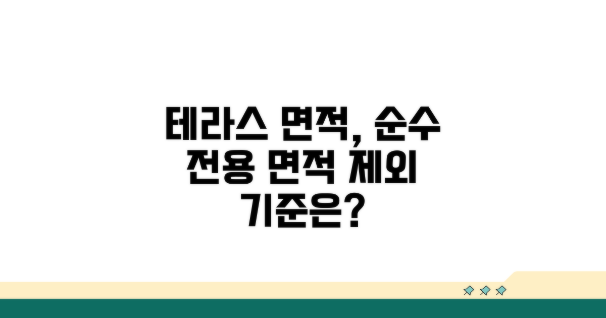테라스 면적, 전용면적 제외 기준