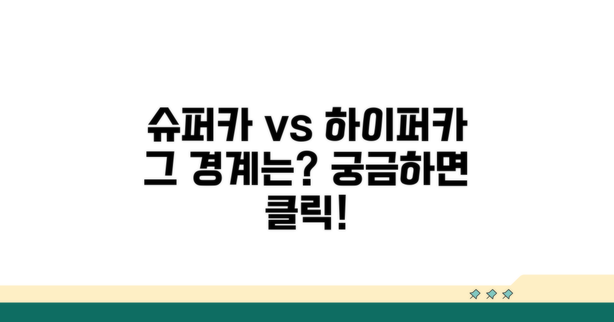 슈퍼카와 하이퍼카, 그 경계는?