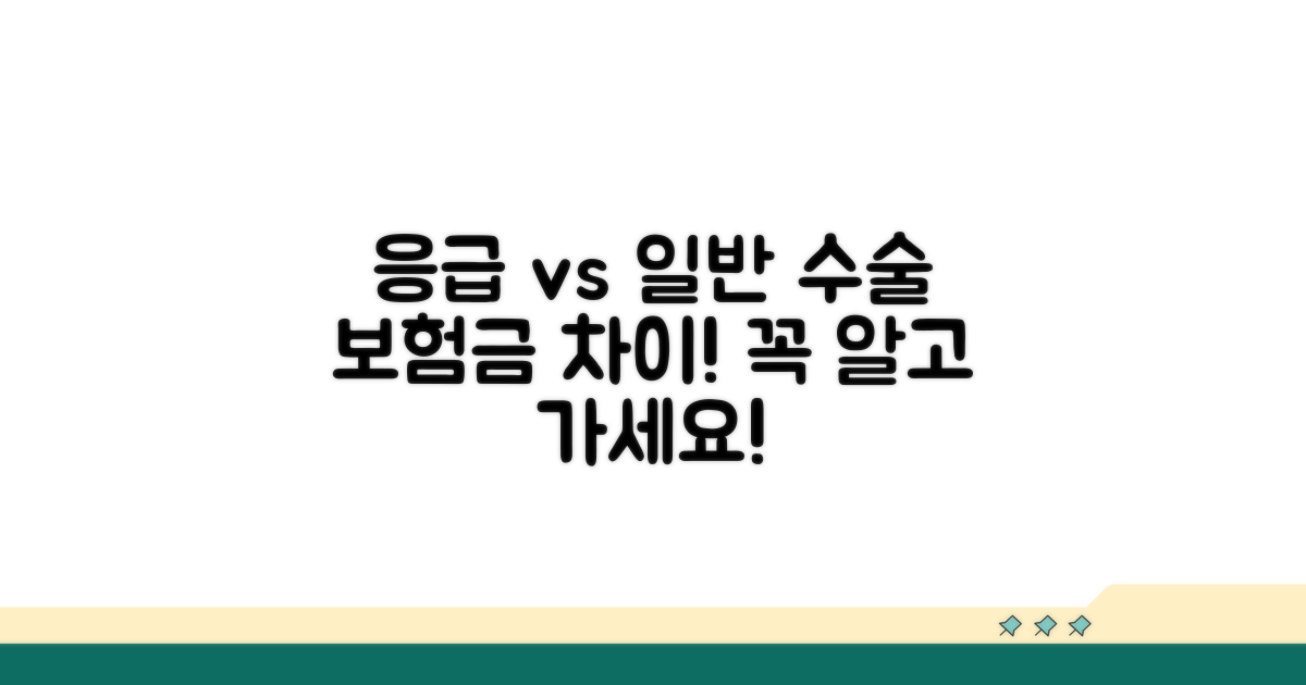 응급 vs 일반 수술 보험금 차이점